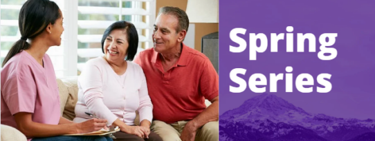 Spring Series: A health professional and an older adult engaged in a clinical interaction